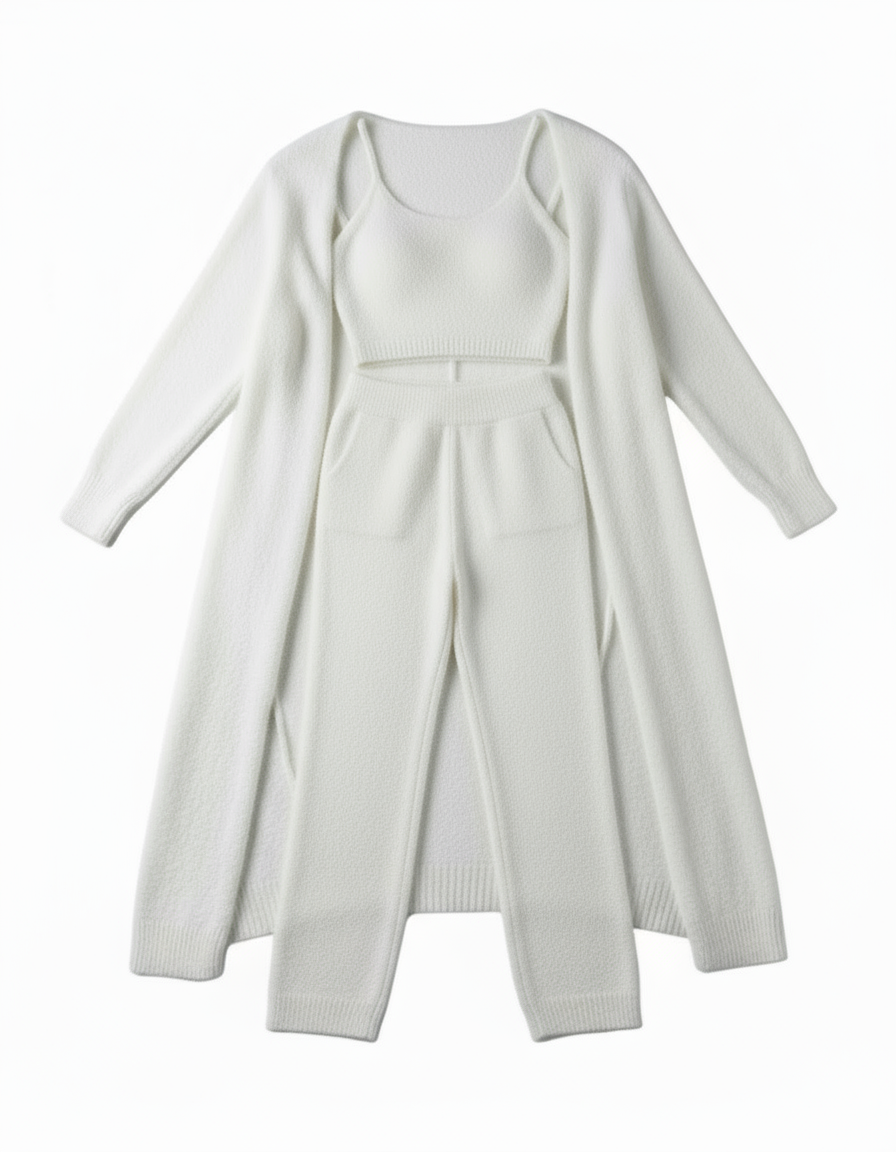 3-Piece Fuzzy Fleece Loungewear Set