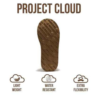 Project Cloud Sayre Women's 100% Genuine Leather Slippers - Memory Foam Comfort, Lightweight & Non-Slip Design