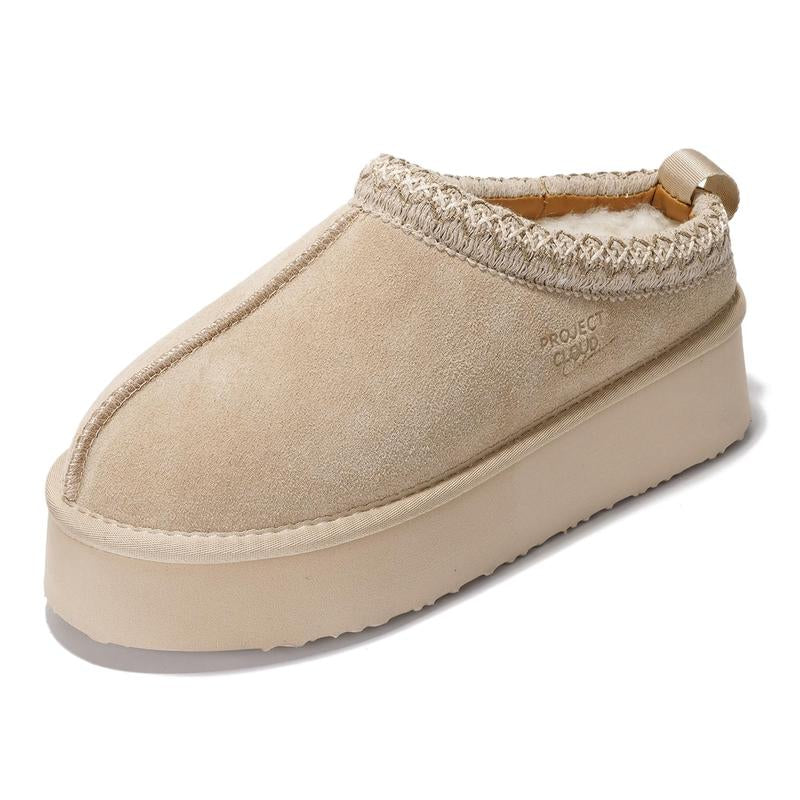 Project Cloud Sayre Women's 100% Genuine Leather Slippers - Memory Foam Comfort, Lightweight & Non-Slip Design