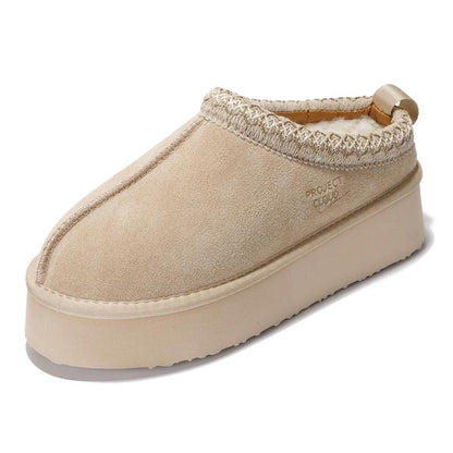 Project Cloud Sayre Women's 100% Genuine Leather Slippers - Memory Foam Comfort, Lightweight & Non-Slip Design