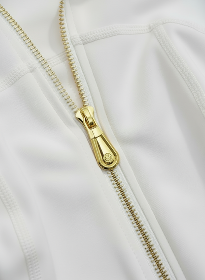 Set mit goldenem Reißverschluss