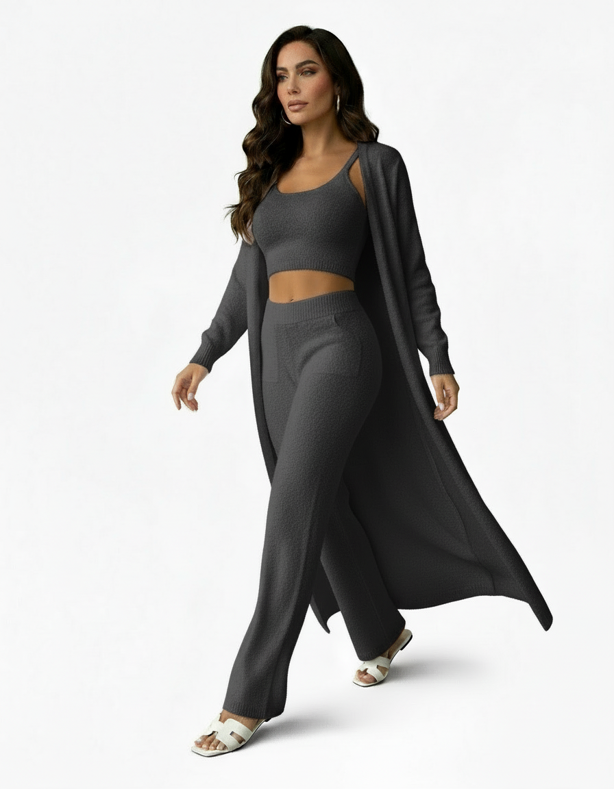 3-Piece Fuzzy Fleece Loungewear Set