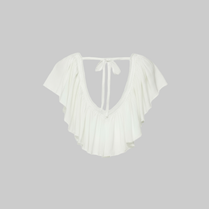Deena Ruffle V-Neck