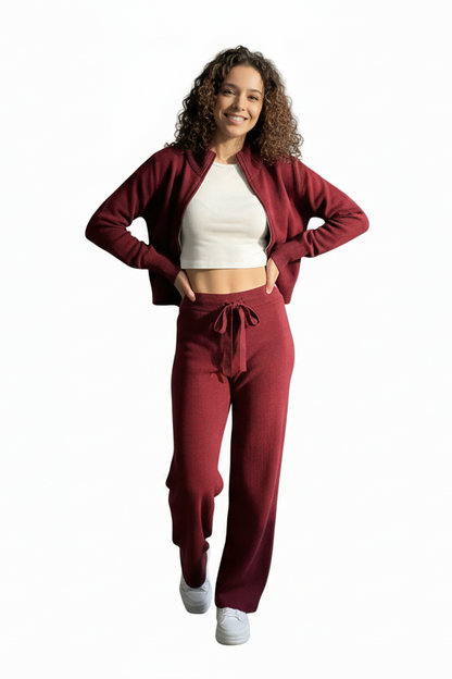 Strick-Trainingsanzug mit Reißverschluss