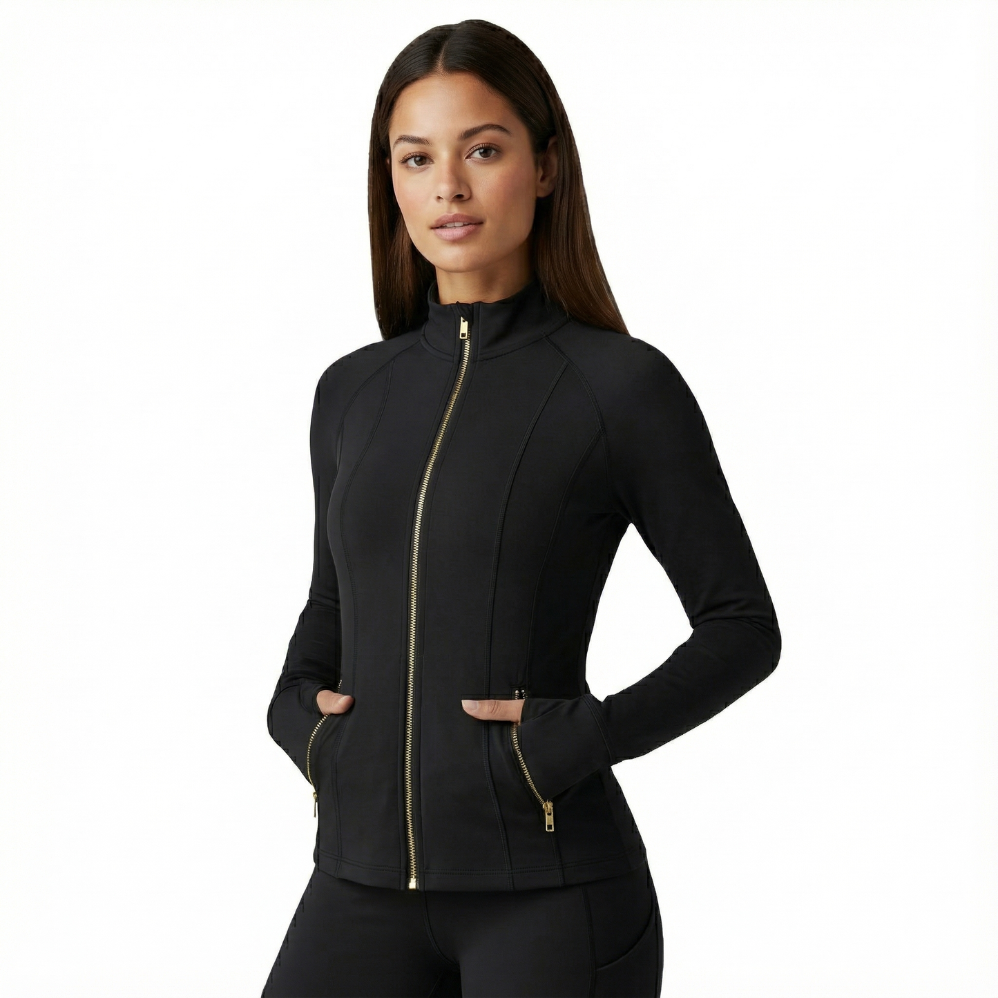 Set mit goldenem Reißverschluss