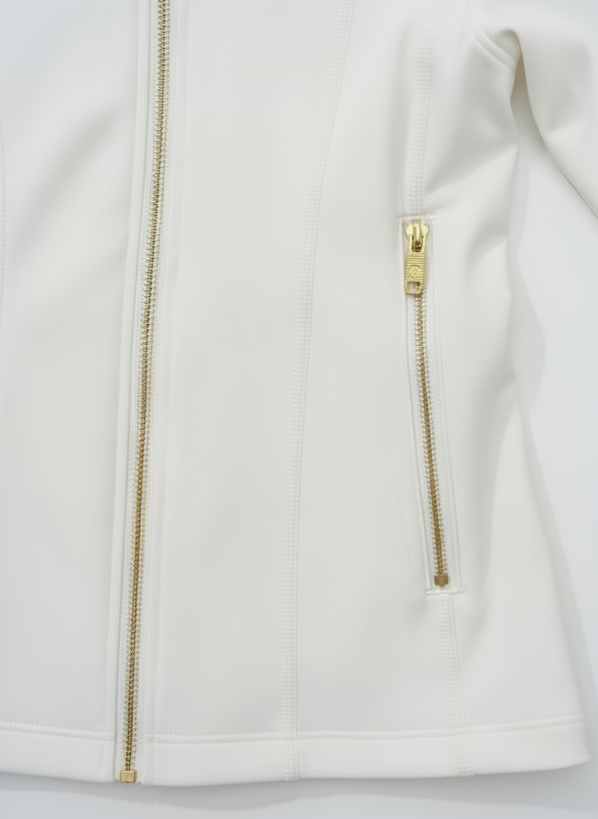 Set mit goldenem Reißverschluss