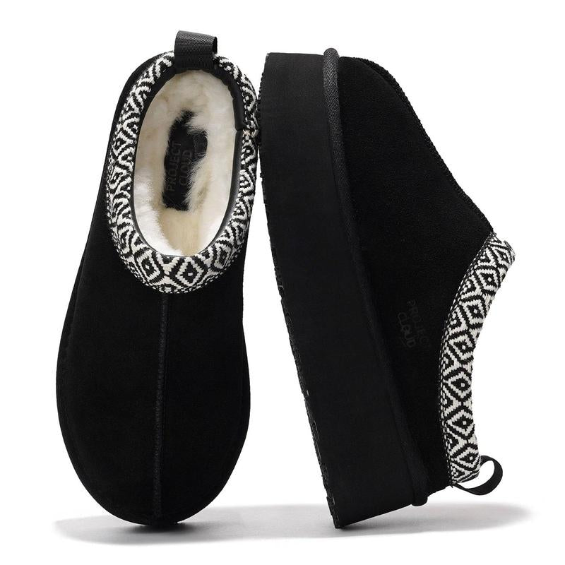 Project Cloud Sayre Women's 100% Genuine Leather Slippers - Memory Foam Comfort, Lightweight & Non-Slip Design